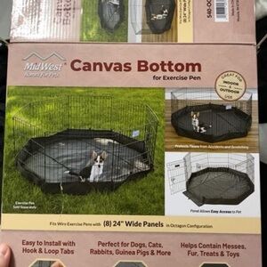 MidWest Canvas Bottom for Exercise Pen - Black